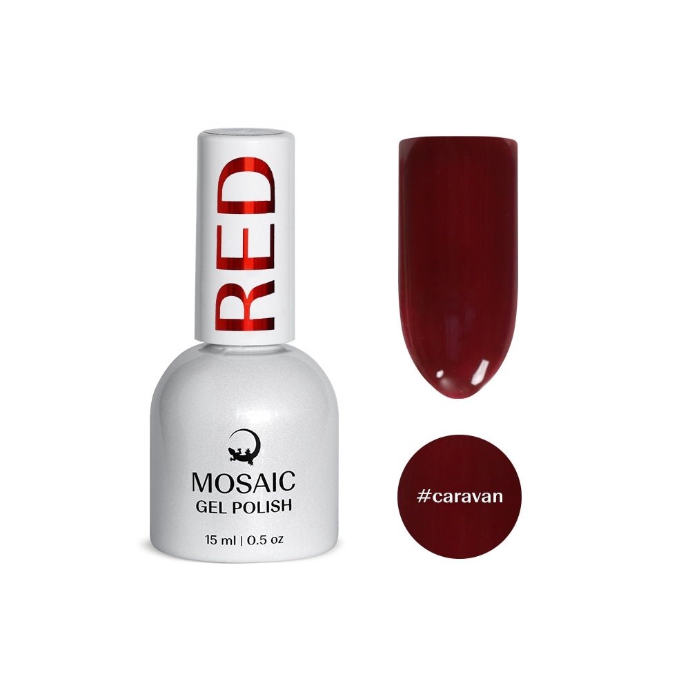 VSP vernis semi-permanent caravan red rouge  mosaic strasbourg ongle pas cher 