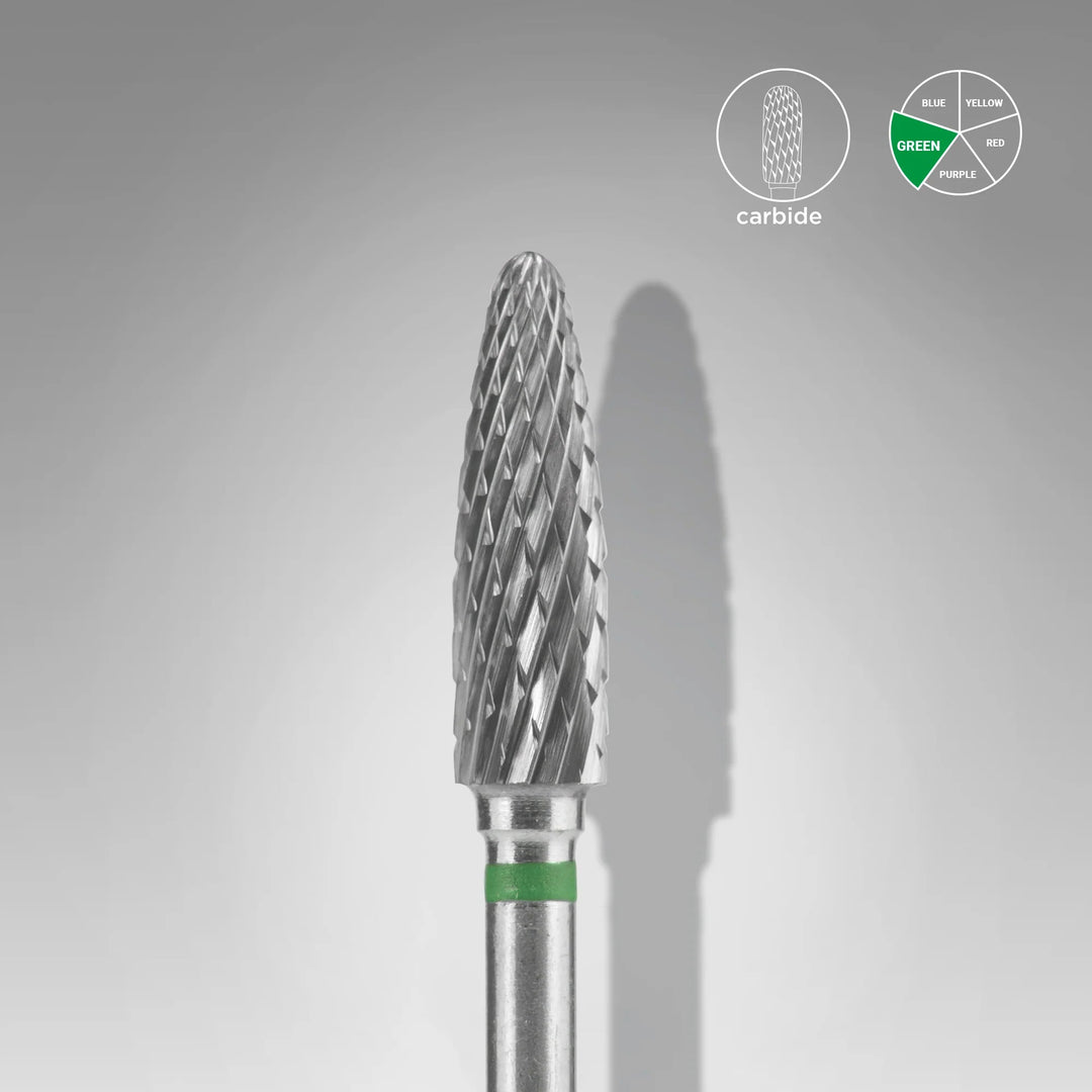 Foret à clous En Carbure de maïs, vert, Diamètre Tête 4 Mm / Partie Active 14 Mm - MANUCURE RUSSE