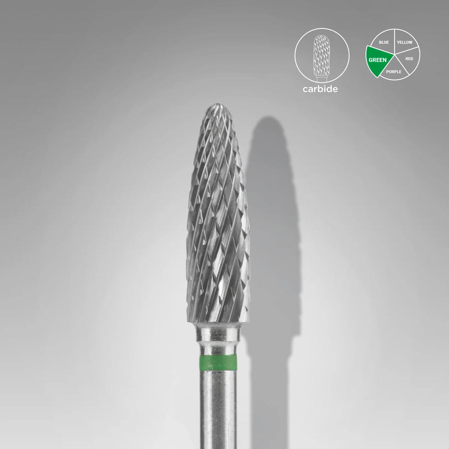 Foret à clous En Carbure de maïs, vert, Diamètre Tête 4 Mm / Partie Active 14 Mm - MANUCURE RUSSE