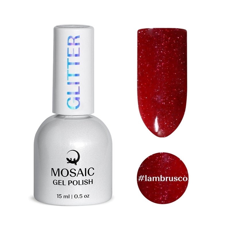 VSP vernis semi-permanent lambrusco glitter rouge pailleté  mosaic strasbourg ongle pas cher 