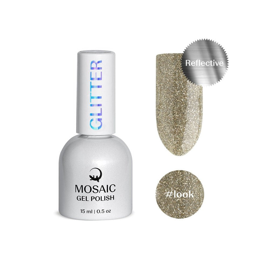 VSP vernis semi-permanent look glitter reflective or pailleté  mosaic strasbourg ongle pas cher 