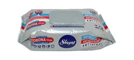 Lingettes nettoyantes désinfectantes - EN 14476 - 
bactéricide, virucide, levuricide - Sachet de 100
