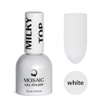 top coat milky white  mosaic strasbourg ongle pas cher 