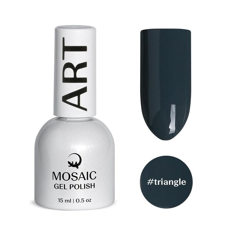 VSP vernis semi-permanent triangle art gris/ bleu mosaic strasbourg ongle pas cher 