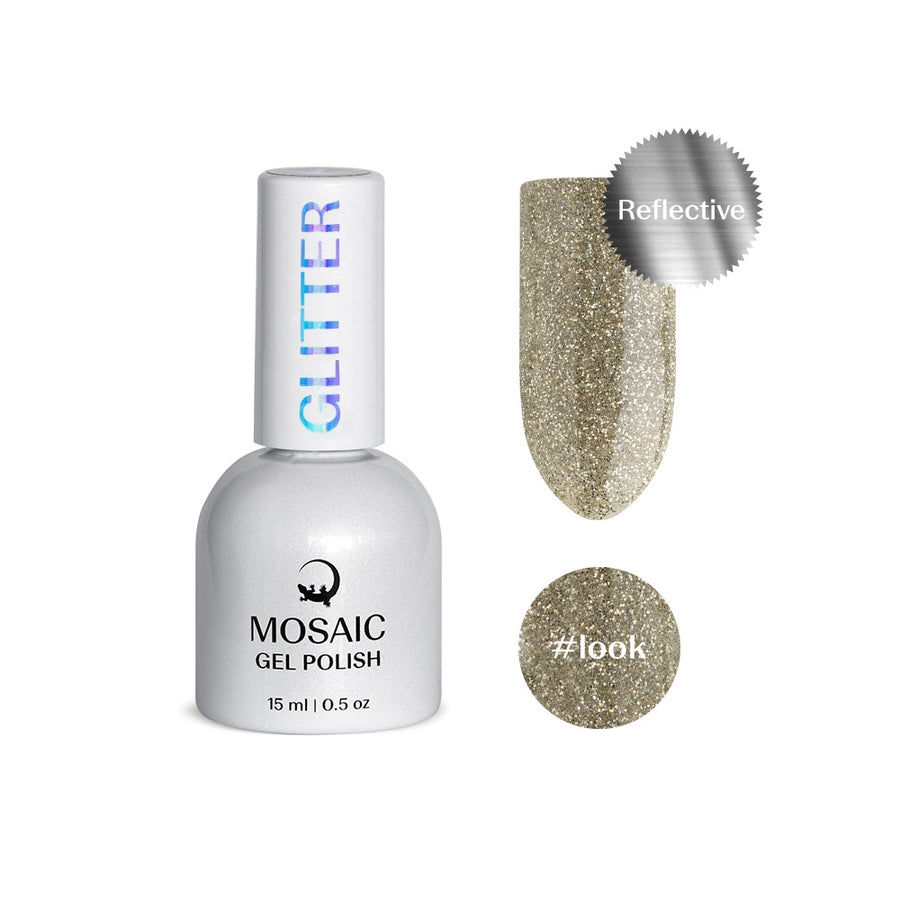 VSP vernis semi-permanent look glitter reflective or pailleté  mosaic strasbourg ongle pas cher 