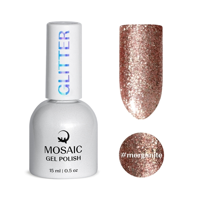 VSP vernis semi-permanent glitter morganite mosaic Strasbourg ongles pas cher
