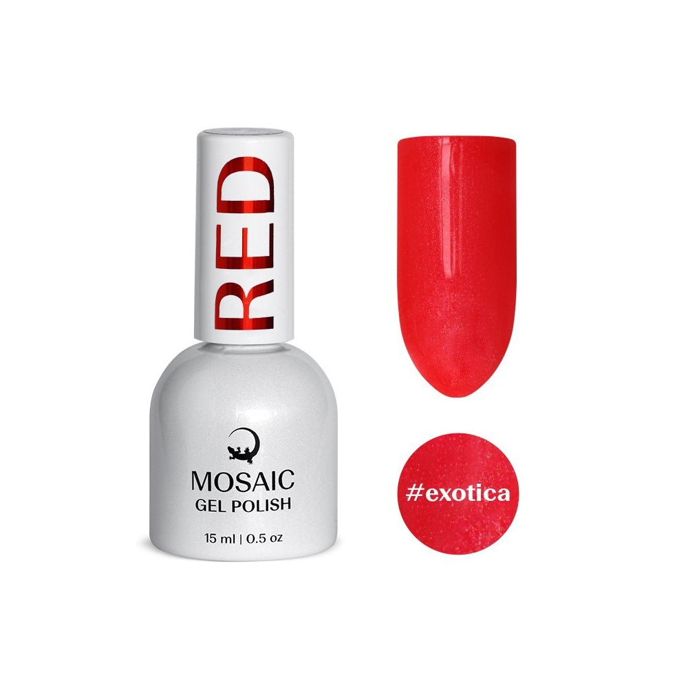 VSP vernis semi-permanent exotica red rouge  mosaic strasbourg ongle pas cher 