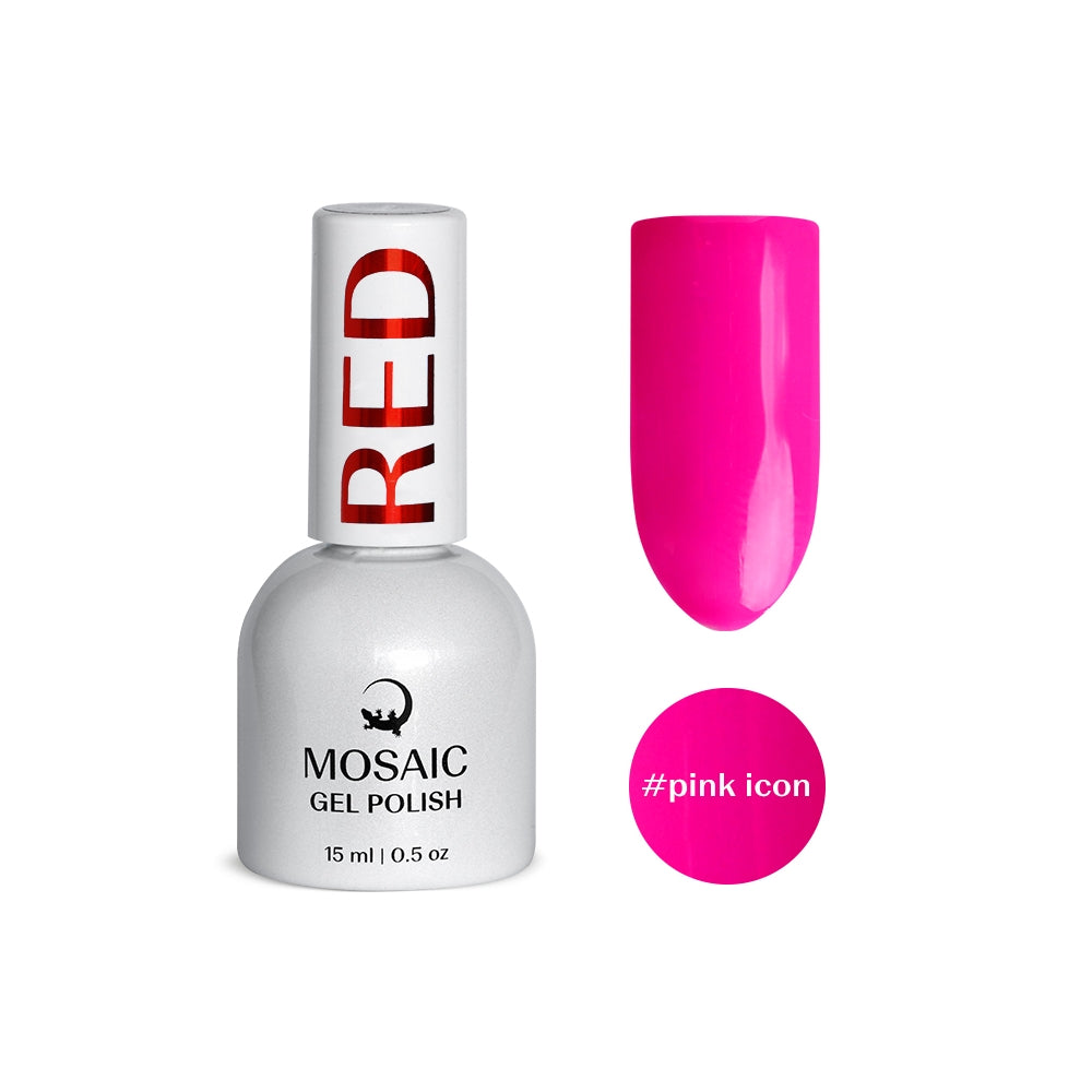 VSP vernis semi-permanent pink icon red rose  mosaic strasbourg ongle pas cher 