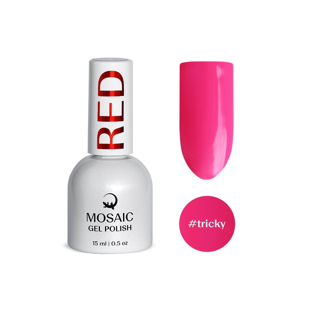 VSP vernis semi-permanent tricky red rose  mosaic strasbourg ongle pas cher 