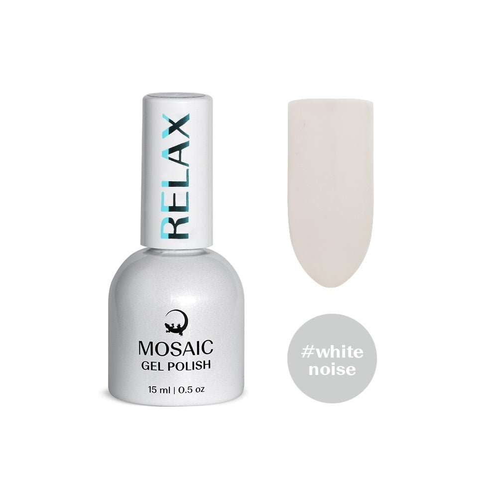 VSP vernis semi-permanent white noise relax blanc mosaic strasbourg ongle pas cher 