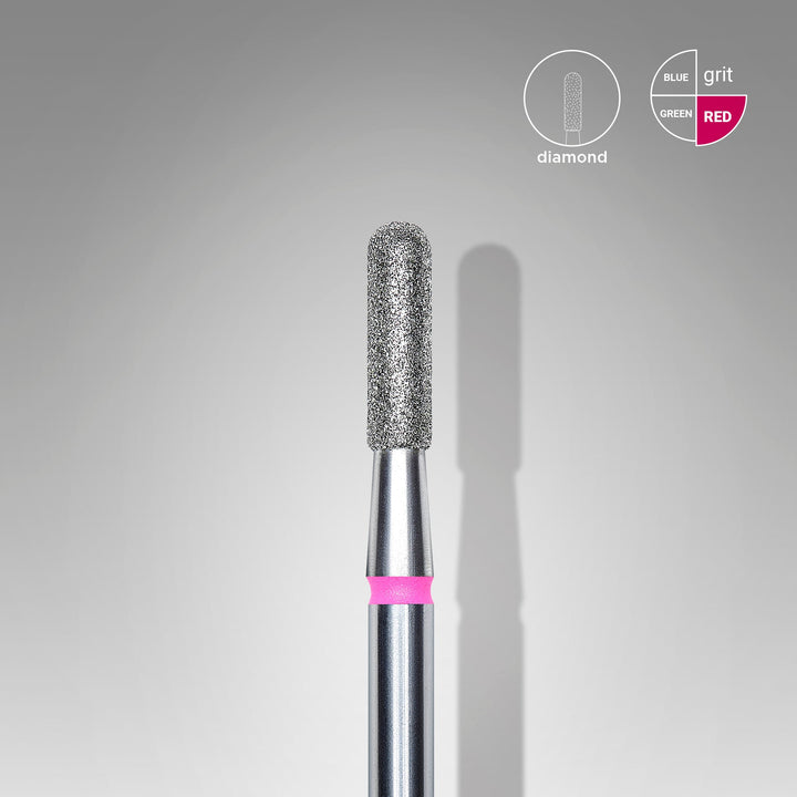 Fraise diamant cylindre arrondi, grain fin, Diamètre: 2.1 mm