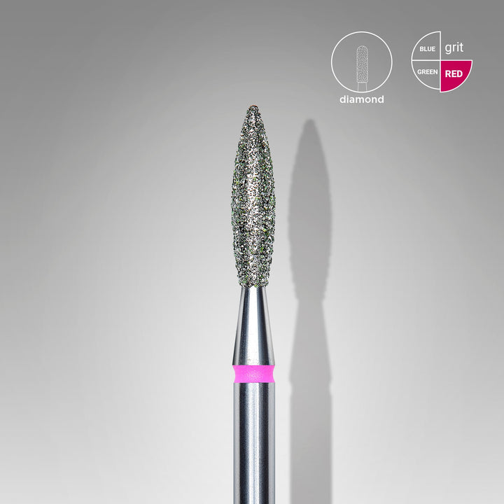 Fraise diamant flamme, grain fin, Diamètre: 2.3 mm