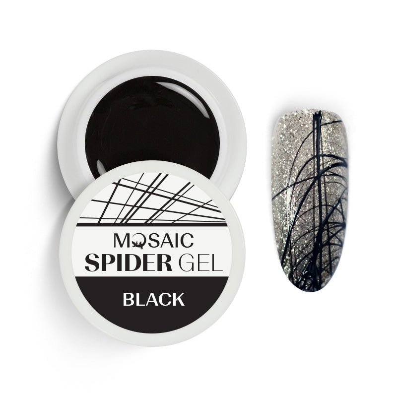 Spider gel deco nailart strasbourg noir black